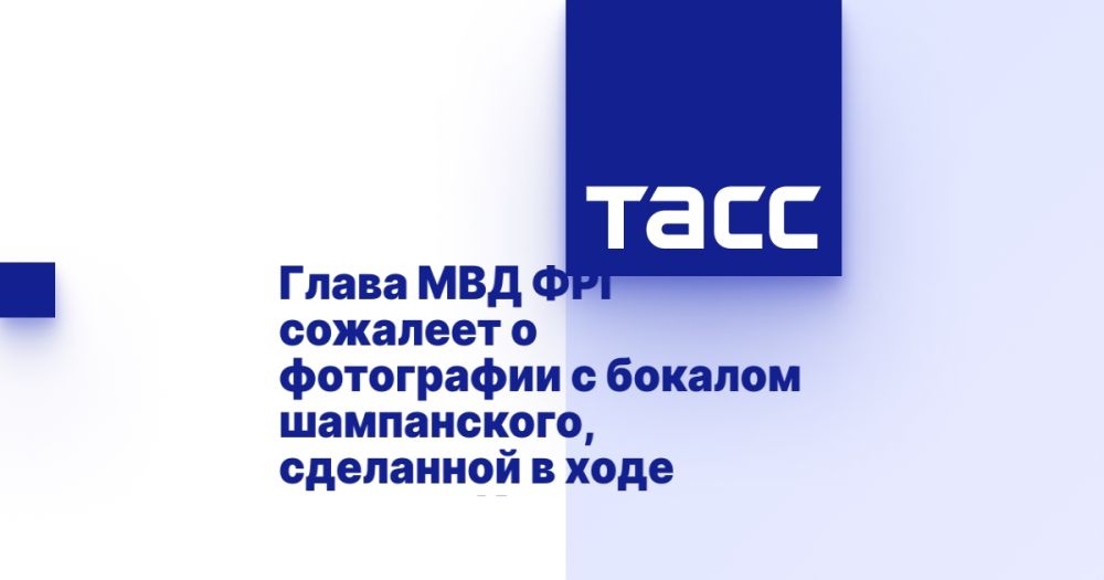 Глава МВД ФРГ сожалеет о фотографии с бокалом шампанского, сделанной в ходе визита в Киев