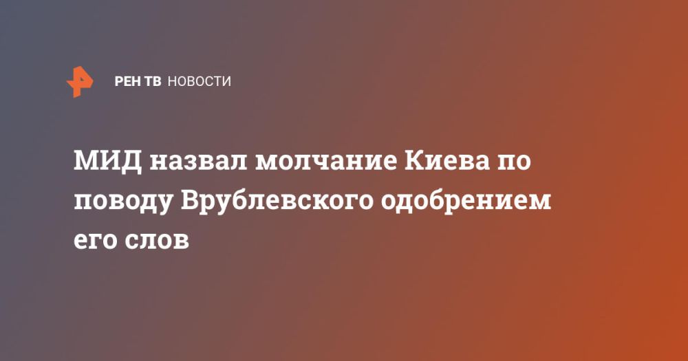 МИД назвал молчание Киева по поводу Врублевского одобрением его слов