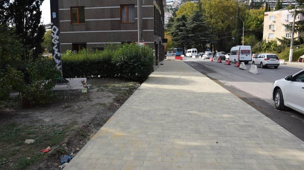 Обновление пешеходной зоны улицы Киевской в Ялте планируют завершить до конца года