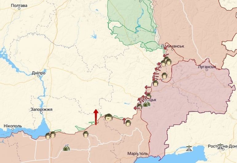 Армия России перешла в наступлении в районе Гуляйполе на Запорожском фронте