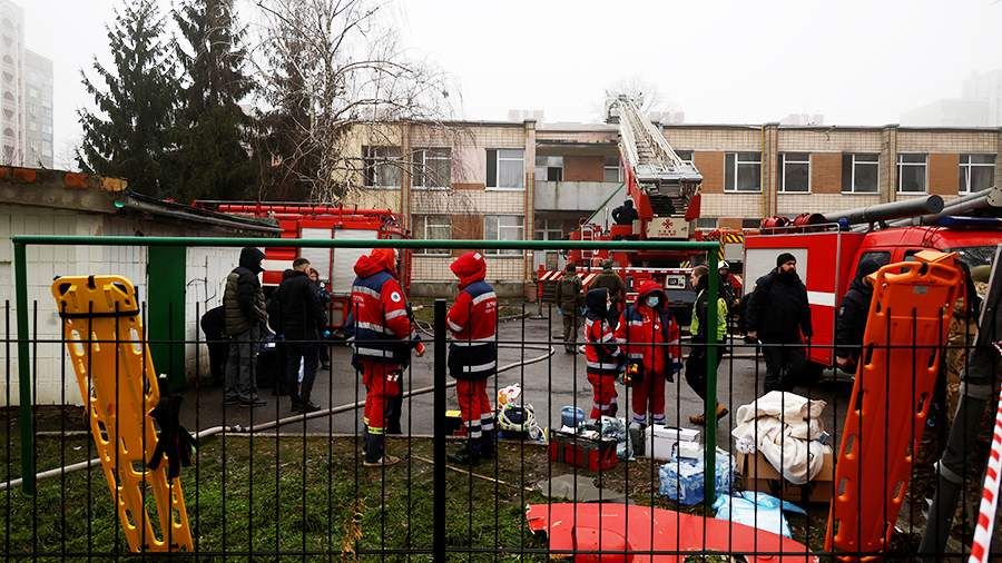 В МВД Украины назвали возможные причины крушения вертолета под Киевом