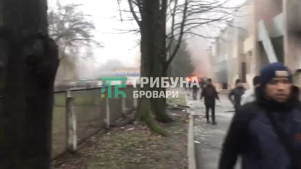 Видео с первых минут катастрофы в Броварах