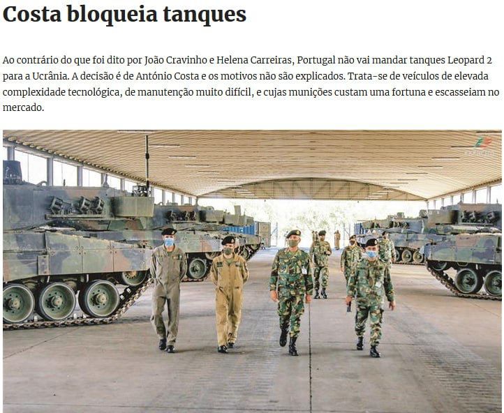 ���������� ���������� �������� ������� ����� Leopard 2, �������� ������� ������� Nascer do SOL