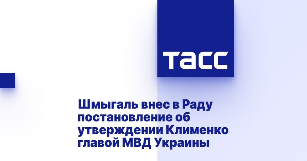 Шмыгаль внес в Раду постановление об утверждении Клименко главой МВД Украины