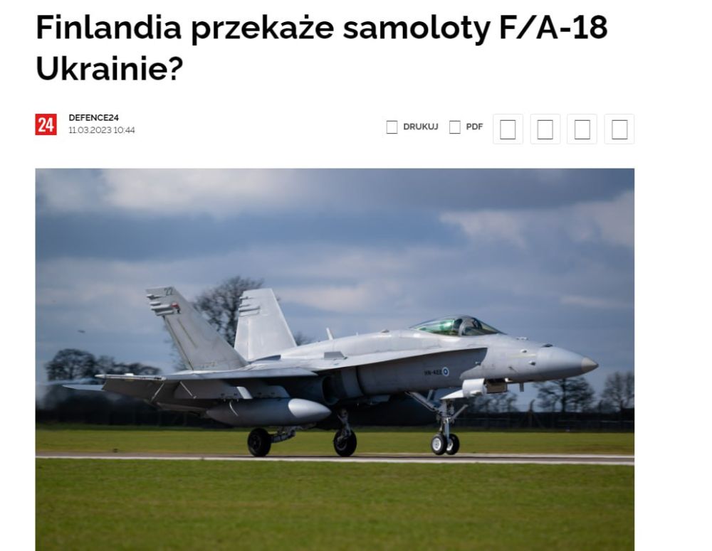 Премьер-министр Финляндии Санна Марин заявила о желании передать истребители финских ВВС Украине