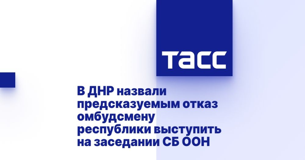 В ДНР назвали предсказуемым отказ омбудсмену республики выступить на заседании СБ ООН