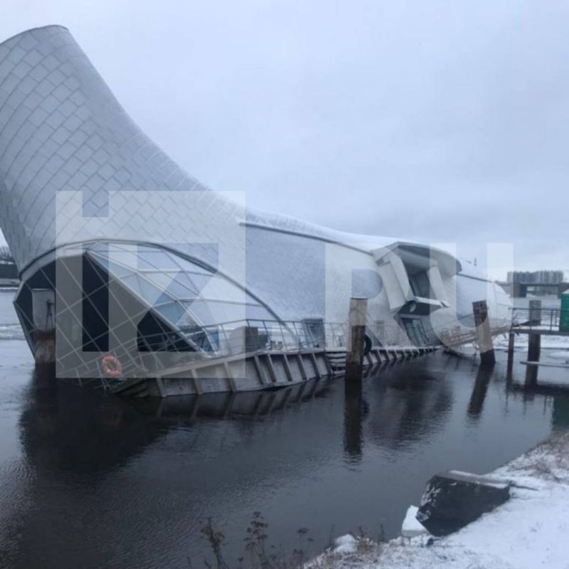 В Санкт-Петербурге тонет плавучий ресторан "Серебряный кит"