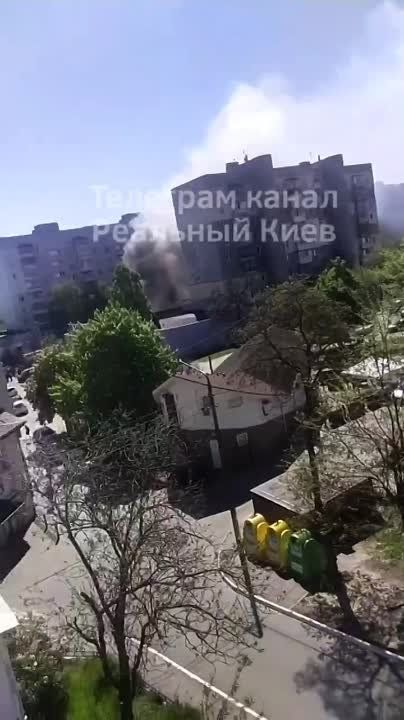 Вышгороде сильный пожар