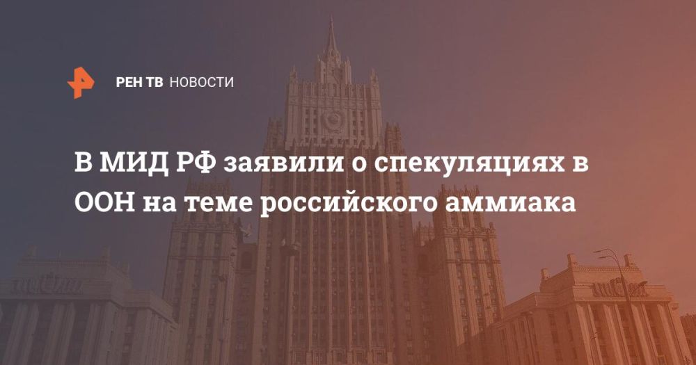 В МИД РФ заявили о спекуляциях в ООН на теме российского аммиака