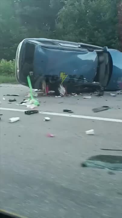 На Обуховской объездной дороге произошла ужасное ДТП. Все произошло вчера вечером