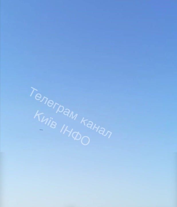 Кадры пролета ракет над Белой Церковью Киевской области