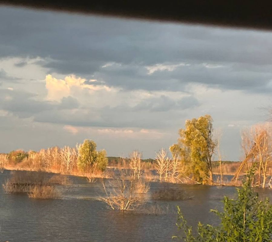 Читатель прислал фотографию текущего состояния разлившейся реки Ирпень