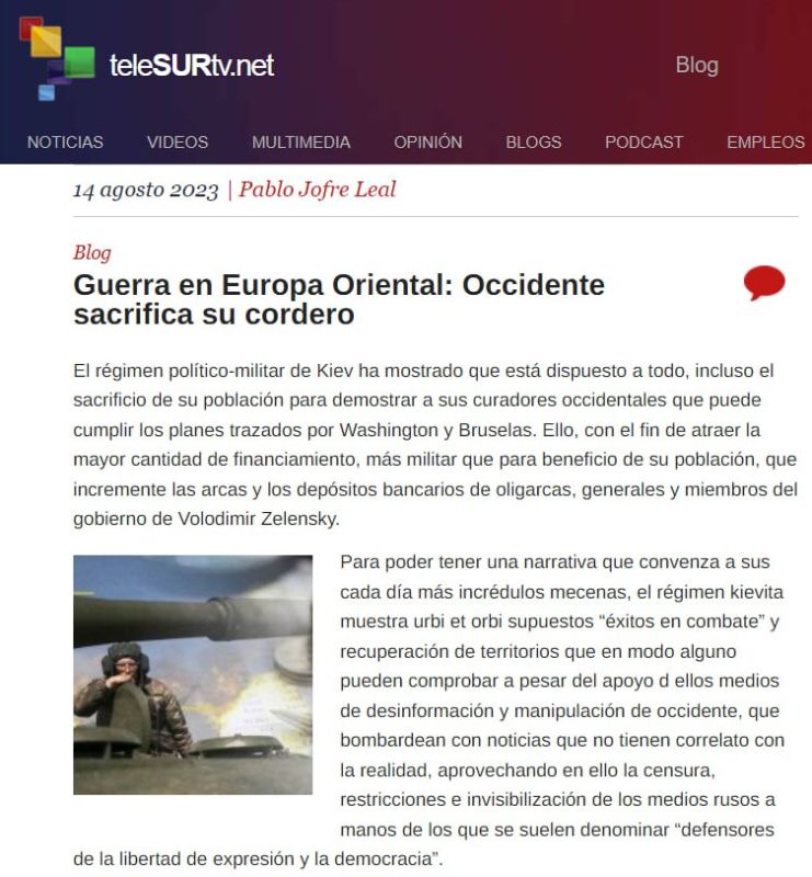����� ��������, ��� ��� ������ �������� ���������� - Telesur