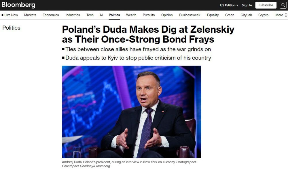 Дуда ополчился на Зеленского за критику в споре об украинском зерне