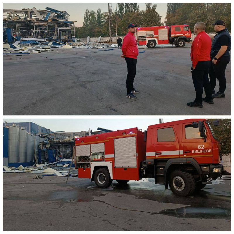 По информации местных жителей, в поселке Вишневое под Киевом обломки украинского ПВО уничтожили завод по производству Pepsi