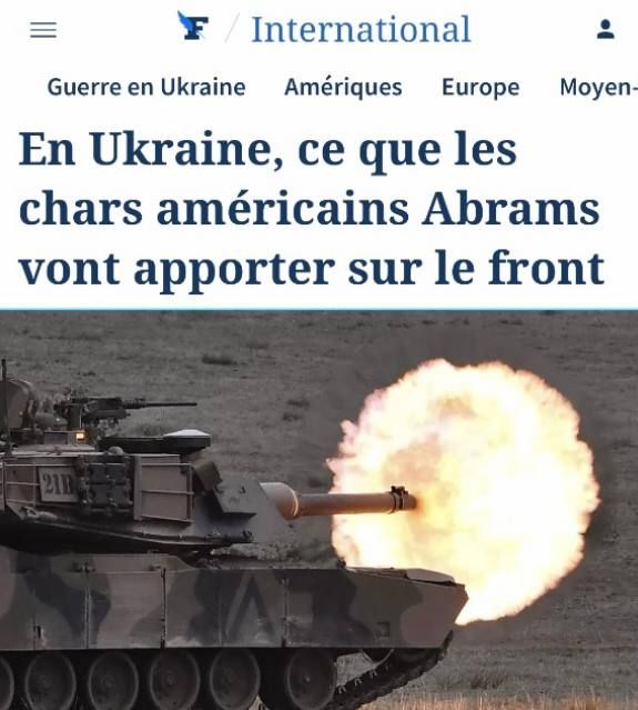 «На Украине рассказали, какие американские танки доставят на фронт»: Le Figaro не разделяет радость Киева от поставок Abrams – их невозможно обслуживать в реальных боевых условиях и они могут «внезапно взрываться»