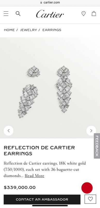 ��� ���� ����������� ������ ��������� � �������� Cartier �� 1.1 ���. ��������: