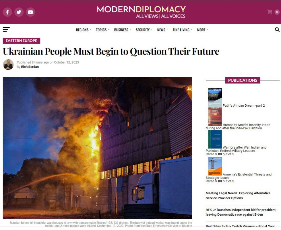 До полного уничтожения Украины — Modern Diplomacy объяснил, зачем Запад загоняет украинцев в «мясорубку»