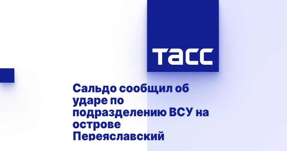 Сальдо сообщил об ударе по подразделению ВСУ на острове Переяславский