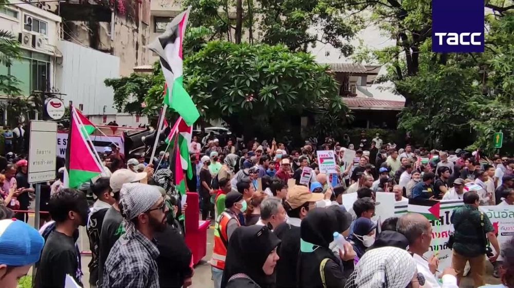 Более 1 тыс. человек собрались на митинг в поддержку Палестины в центре Бангкока