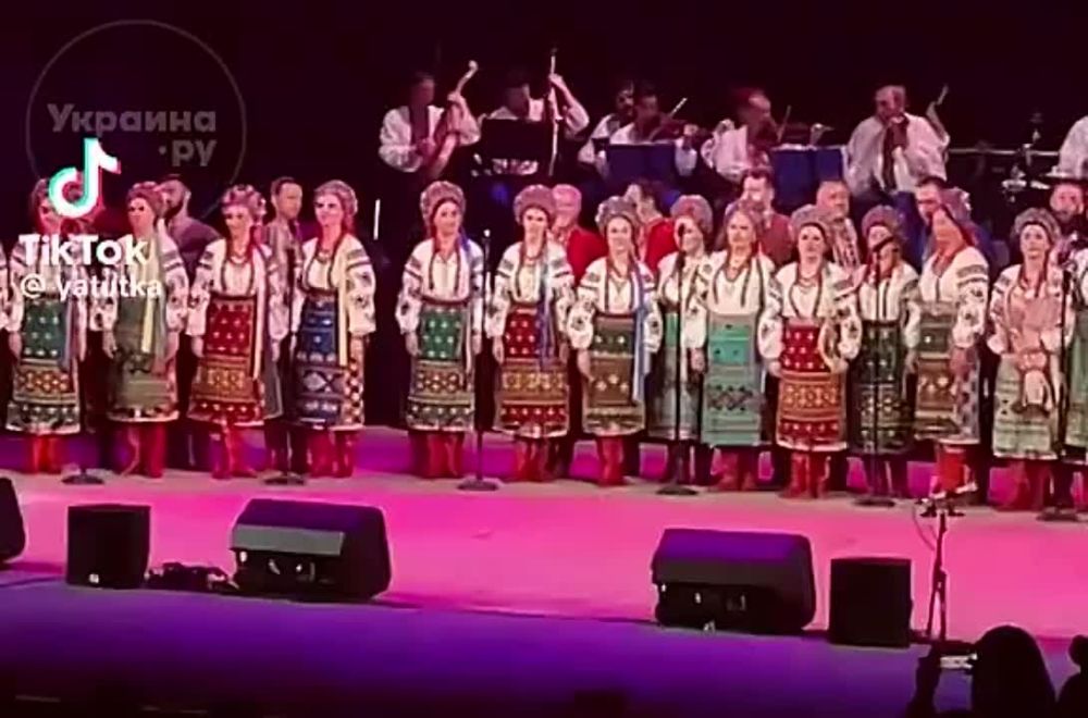 Гордый и независимый хор имени Верёвки в полсотни ртов поет подхалимскую песню про атамана Залужного