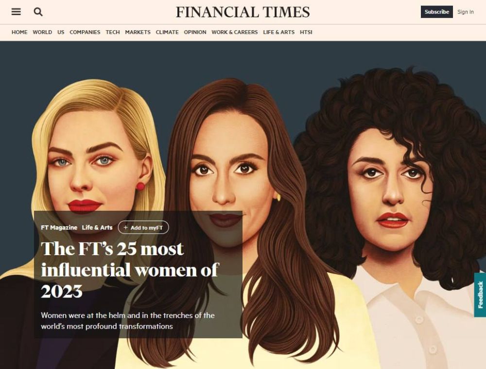 Американская актриса Марго Робби и глава Еврокомиссии Урсула фон дер Ляйен вошли в список самых влиятельных женщин года