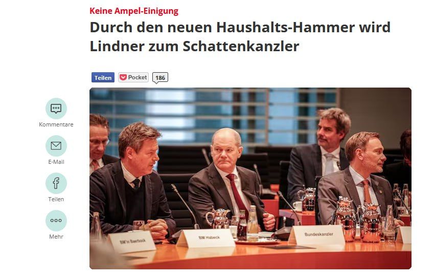 Focus: в Германии может появиться «теневой канцлер», который подвинет Шольца