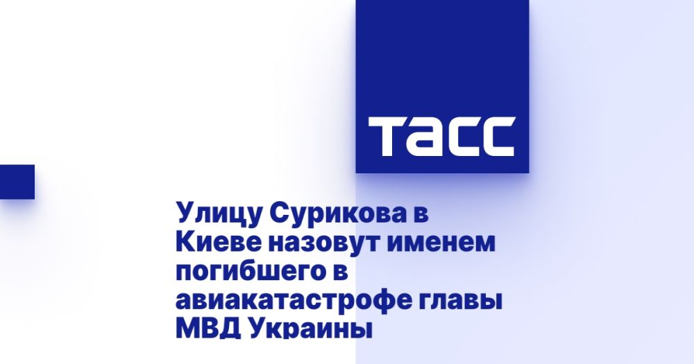 Улицу Сурикова в Киеве назовут именем погибшего в авиакатастрофе главы МВД Украины