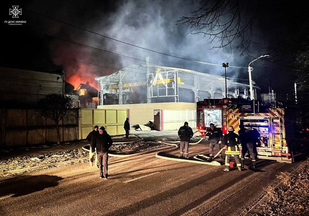 Ликвидация последствия удара беспилотника в Белоцерковском районе