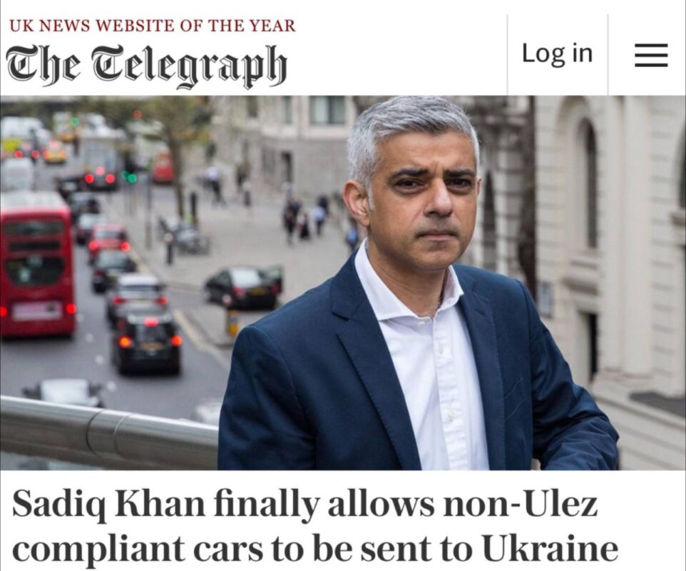 «Садик Хан наконец-то разрешил отправлять на Украину подлежащие утилизации автомобили»: Лондон оберегает страну от грязного воздуха, отправляя «вредные» машины в Киев