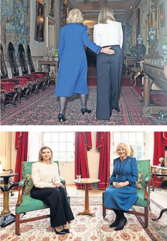 Вчера британская королева Камилла принимала Елену Зеленскую