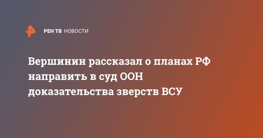 Вершинин рассказал о планах РФ направить в суд ООН доказательства зверств ВСУ