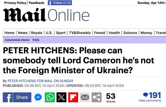 ������� ���������� �������� ��� ��������� ����� ��� ������� � ������������ Daily Mail