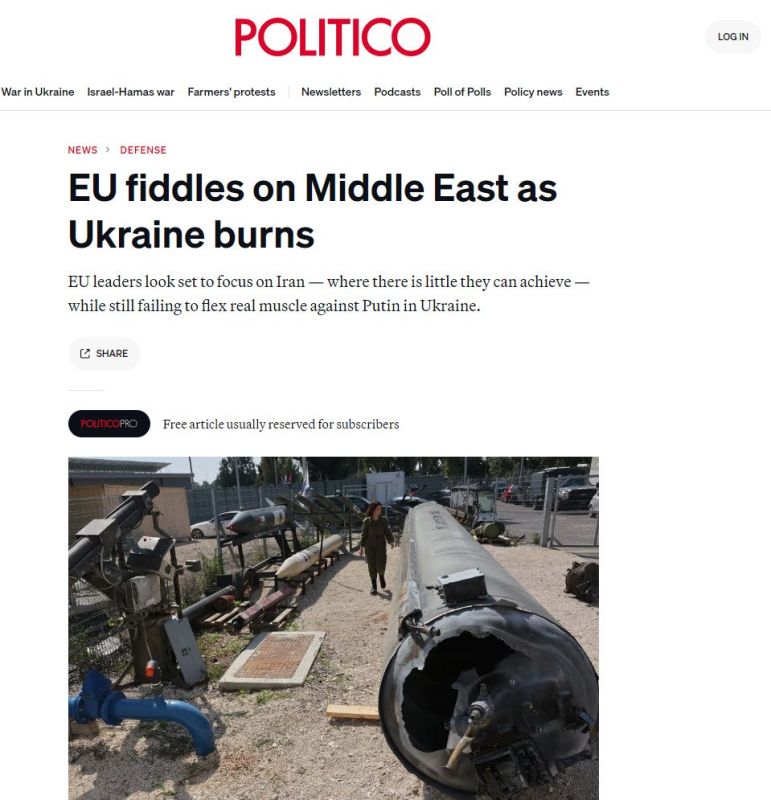 ������� �����, � �������� ������ � ������� ������� � Politico