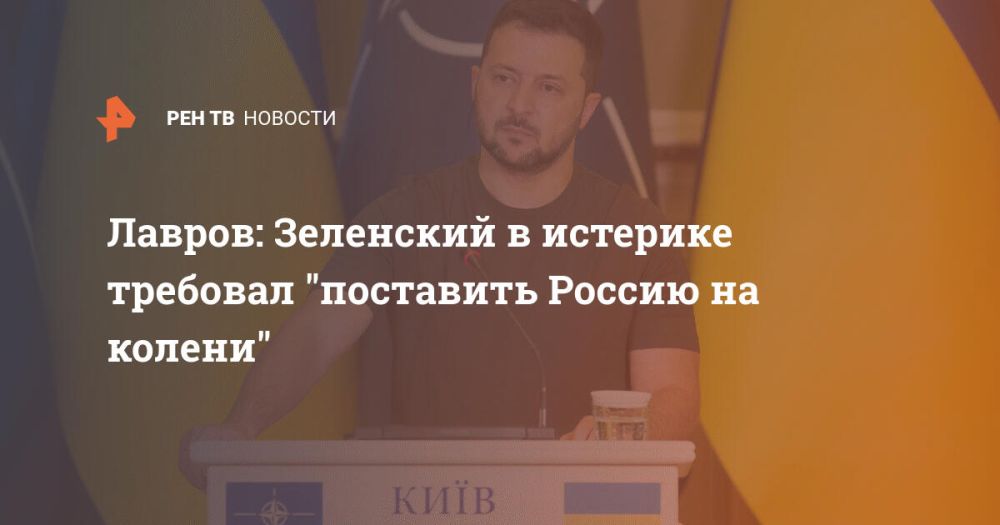 Лавров: Зеленский в истерике требовал "поставить Россию на колени"