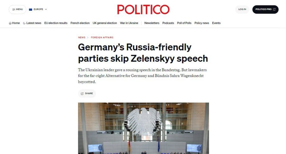 ���������� � ���������� �������� ������� ����� � ������ ������ � Politico
