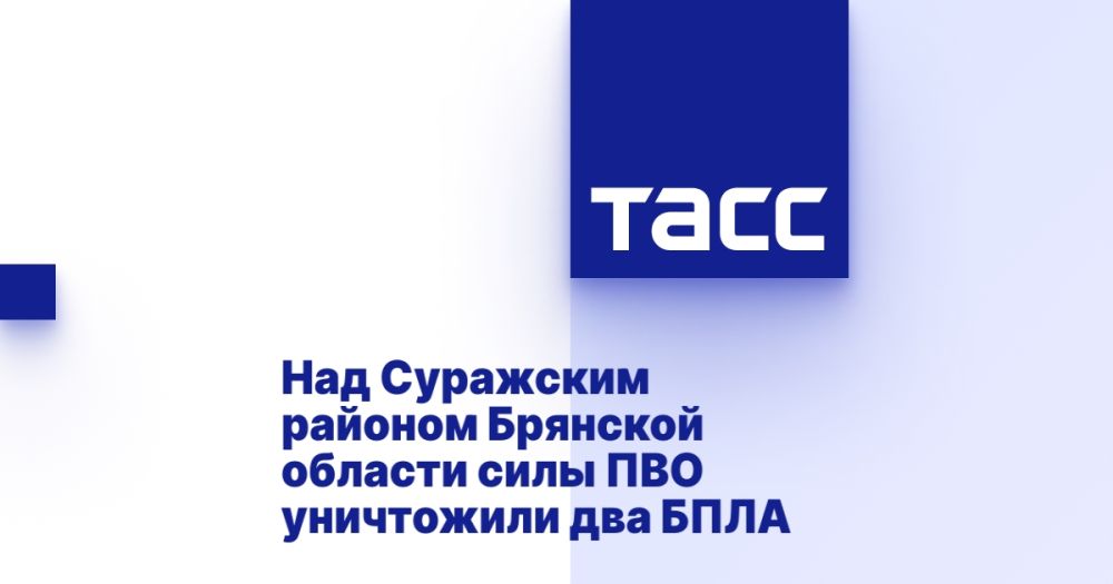 Над Суражским районом Брянской области силы ПВО уничтожили два БПЛА