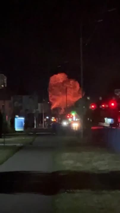 Появилось видео ракетного удара по Броварам под Киевом