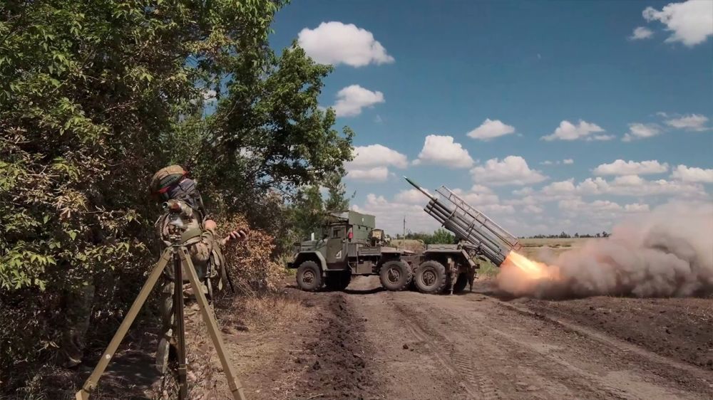 Расчет «Града» поразил сосредоточение боевиков ВСУ под Авдеевкой