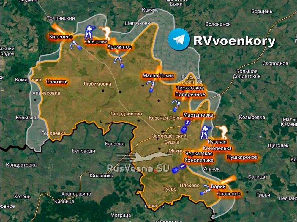 Армия России продолжает отражать вторжение врага в Курское приграничье