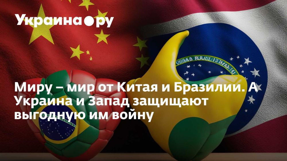 Миру ? мир от Китая и Бразилии. А Украина и Запад защищают выгодную им войну