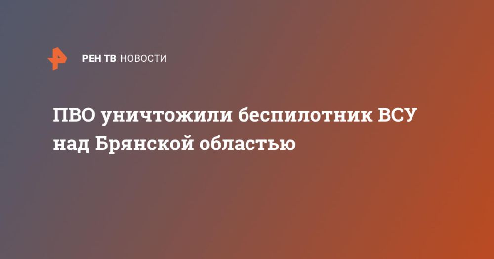 ПВО уничтожили беспилотник ВСУ над Брянской областью