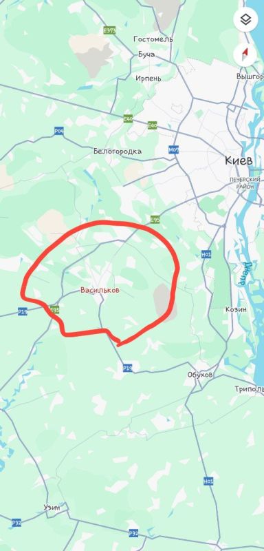 Васильков, Киевская область, звуки взрывов в результате работы БПЛА Герань