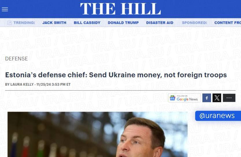 Западу нужно решить, мы помогаем Украине воевать или побеждать, заявил Министр обороны Эстонии Ханно Певкур в интервью The Hill