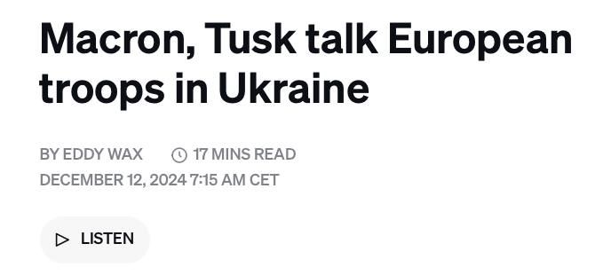 ������� ������ ��������� ���������� ����������� ����� � Politico