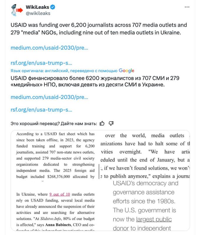 WikiLeaks ,  USAID  707 , 6200    90%   