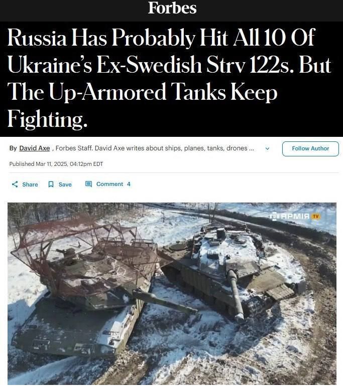 ��������� �������: Forbes: ������, ��������, ���������� ��� 10 �������� ������ Strv 122 (Leopard 2A5), ���������� ����������� ����� �������