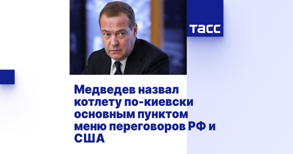 Медведев назвал котлету по-киевски основным пунктом меню переговоров РФ и США