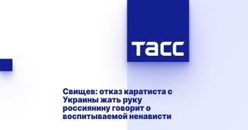 Свищев: отказ каратиста с Украины жать руку россиянину говорит о воспитываемой ненависти