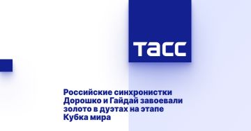Российские синхронистки Дорошко и Гайдай завоевали золото в дуэтах на этапе Кубка мира